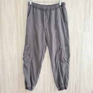 Cloth & Stone Anthropologie Pants Womens Small Cargo Joggers Gray Lyocell